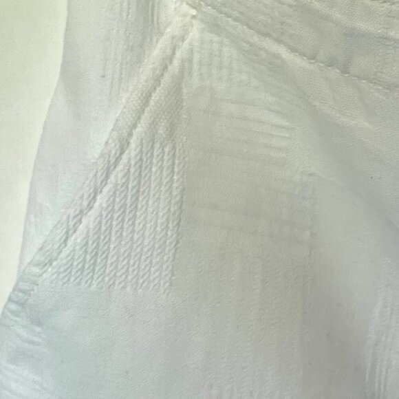 Tory Burch Wide Leg Crop Pant Womens 27 White Jacquard Cotton Culotte Summer - Picture 7 of 13